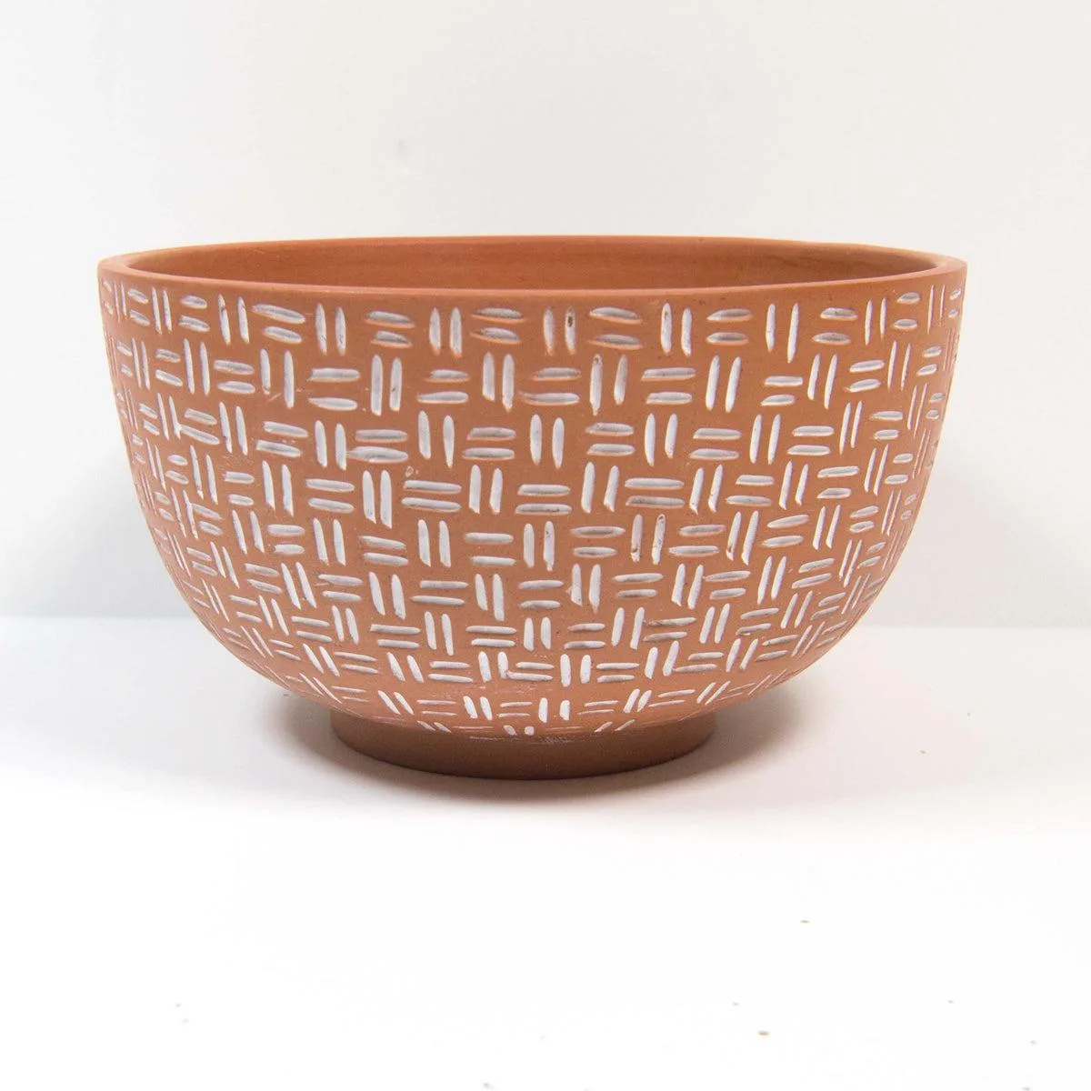 Terracotta Decorative Water Fountain Bowl Centerpiece Intricate Lattice Openwork Chased Style