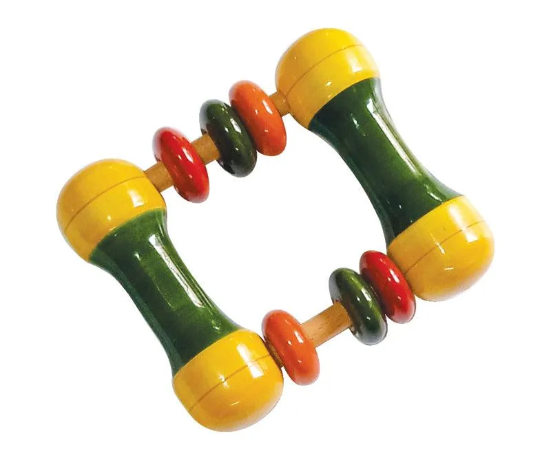 Channapatna Wooden Rattle Toy for Infants Handpainted Finish using Organic Vegetable Dyes